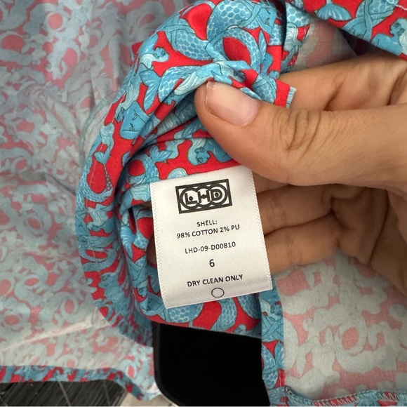 LHD La Tagliata Patterned Ruffle Mini Dress - size 6 - Picture 5 of 6